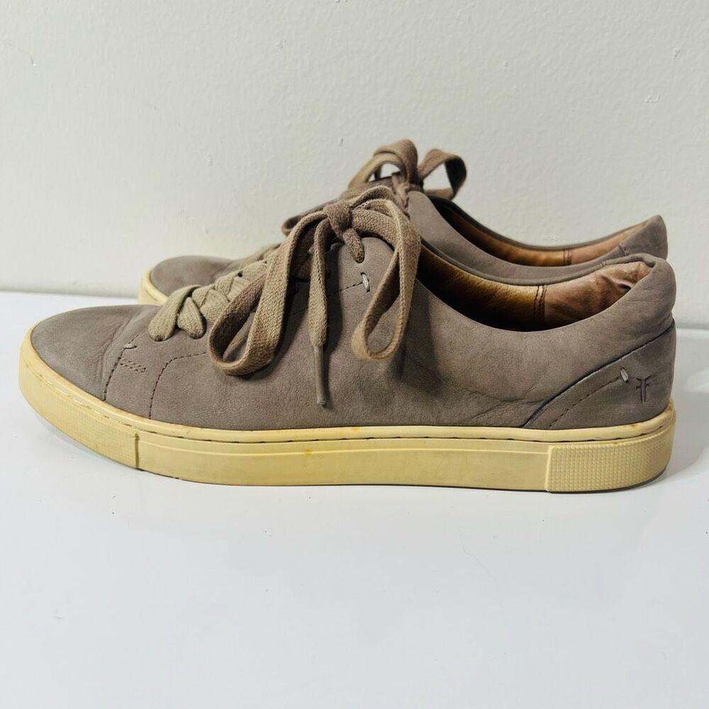 Frye Gray Leather Sneakers Sz 7
